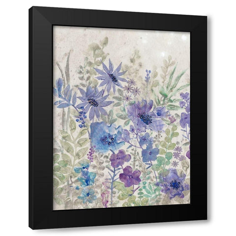 A Splash of Flowers I Black Modern Wood Framed Art Print by OToole, Tim