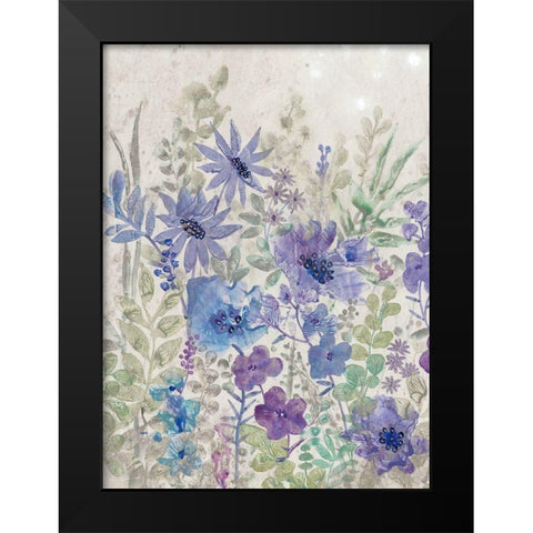 A Splash of Flowers I Black Modern Wood Framed Art Print by OToole, Tim