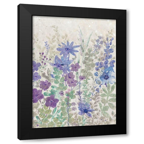 A Splash of Flowers II Black Modern Wood Framed Art Print by OToole, Tim