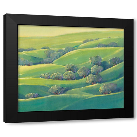 Hillside View I Black Modern Wood Framed Art Print by OToole, Tim