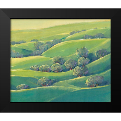 Hillside View I Black Modern Wood Framed Art Print by OToole, Tim