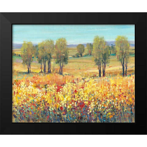 Golden Fields I Black Modern Wood Framed Art Print by OToole, Tim