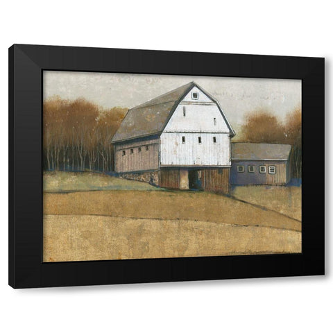 White Barn View II Black Modern Wood Framed Art Print by OToole, Tim