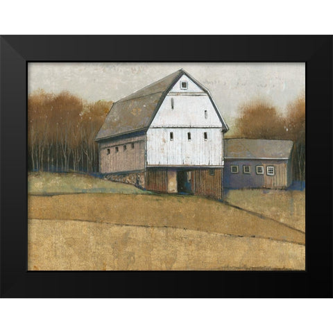 White Barn View II Black Modern Wood Framed Art Print by OToole, Tim