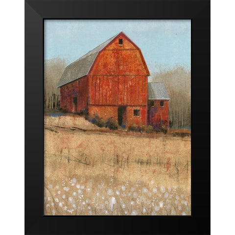Red Barn View I Black Modern Wood Framed Art Print by OToole, Tim