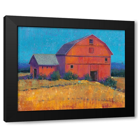 Colorful Barn View I Black Modern Wood Framed Art Print with Double Matting by OToole, Tim