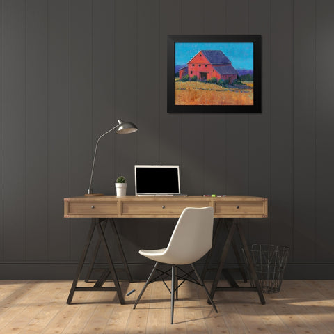 Colorful Barn View II Black Modern Wood Framed Art Print by OToole, Tim