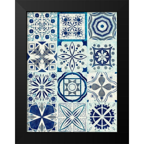 Kaleidoscope Tile III Black Modern Wood Framed Art Print by Borges, Victoria