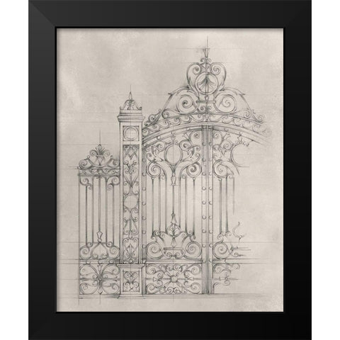 Iron Gate Design I Black Modern Wood Framed Art Print by Harper, Ethan