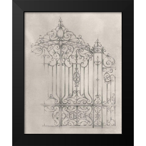Iron Gate Design II Black Modern Wood Framed Art Print by Harper, Ethan