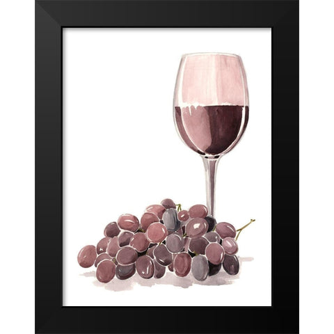 Wine Watercolor I Black Modern Wood Framed Art Print by Parker, Jennifer Paxton