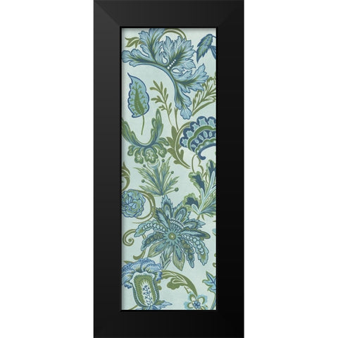 Serenity Chintz I Black Modern Wood Framed Art Print by Wang, Melissa