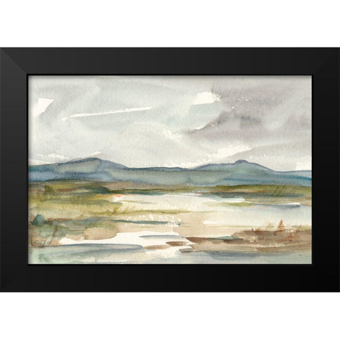 Overcast Wetland I Black Modern Wood Framed Art Print by Harper, Ethan