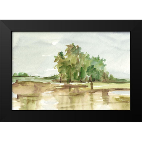 Muted Watercolor II Black Modern Wood Framed Art Print by Harper, Ethan
