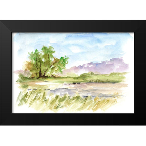 Vibrant Watercolor II Black Modern Wood Framed Art Print by Harper, Ethan