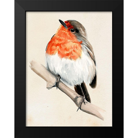 Little Bird on Branch IV Black Modern Wood Framed Art Print by Parker, Jennifer Paxton