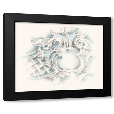 Acanthuys Ornament I Black Modern Wood Framed Art Print by Harper, Ethan