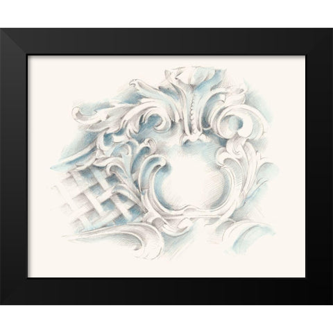 Acanthuys Ornament I Black Modern Wood Framed Art Print by Harper, Ethan