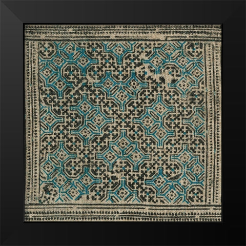 Block Print Textile I Black Modern Wood Framed Art Print by Vision Studio