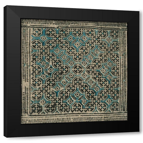 Block Print Textile II Black Modern Wood Framed Art Print with Double Matting by Vision Studio