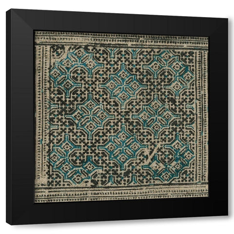Block Print Textile III Black Modern Wood Framed Art Print with Double Matting by Vision Studio