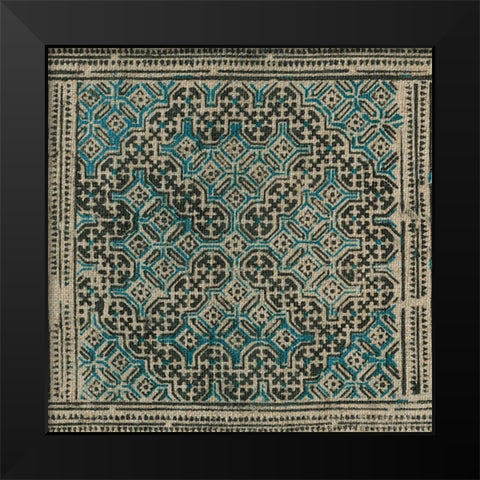 Block Print Textile IV Black Modern Wood Framed Art Print by Vision Studio