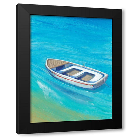 Anchored Dingy I Black Modern Wood Framed Art Print by OToole, Tim