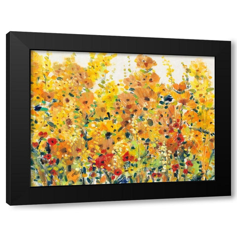 Golden Summer Garden I Black Modern Wood Framed Art Print by OToole, Tim