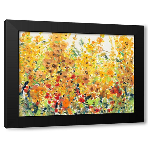 Golden Summer Garden II Black Modern Wood Framed Art Print by OToole, Tim