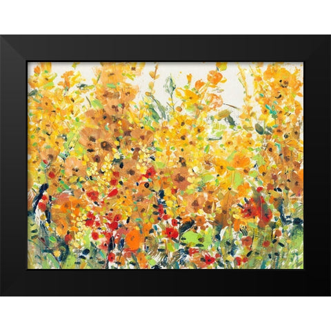 Golden Summer Garden II Black Modern Wood Framed Art Print by OToole, Tim