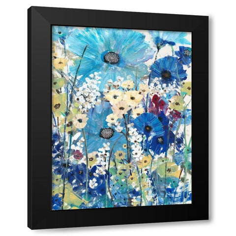 Garden Blues II Black Modern Wood Framed Art Print by OToole, Tim