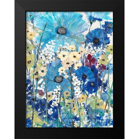 Garden Blues II Black Modern Wood Framed Art Print by OToole, Tim