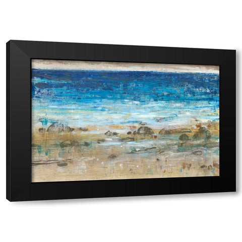 Rocky Shoreline I Black Modern Wood Framed Art Print by OToole, Tim
