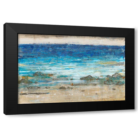 Rocky Shoreline II Black Modern Wood Framed Art Print by OToole, Tim