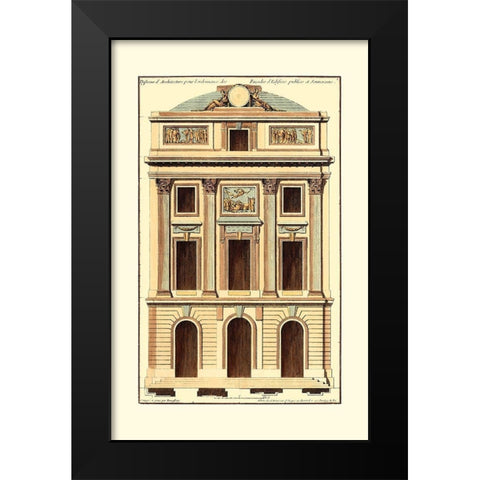 Architectural Facade II Black Modern Wood Framed Art Print by Deneufforge