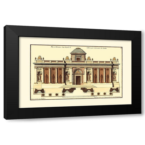 Architectural Facade IV Black Modern Wood Framed Art Print with Double Matting by Deneufforge