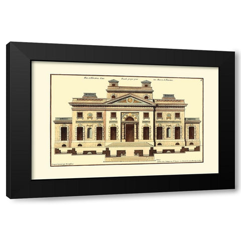 Architectural Facade V Black Modern Wood Framed Art Print with Double Matting by Deneufforge