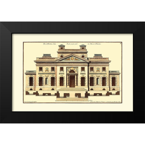 Architectural Facade V Black Modern Wood Framed Art Print by Deneufforge