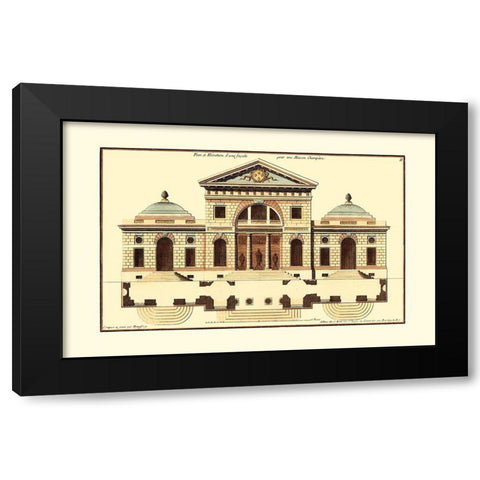 Architectural Facade VI Black Modern Wood Framed Art Print with Double Matting by Deneufforge