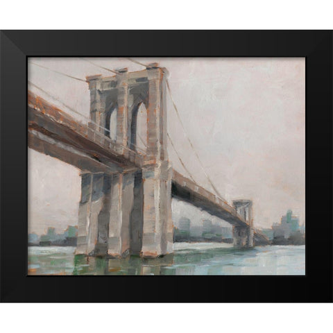 Spanning the East River I Black Modern Wood Framed Art Print by Harper, Ethan