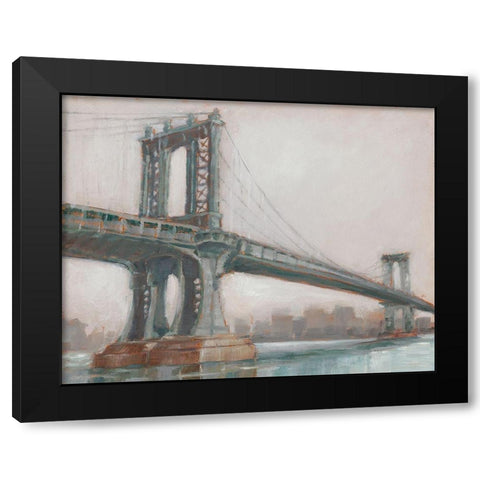 Spanning the East River II Black Modern Wood Framed Art Print by Harper, Ethan