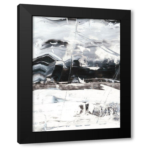 Winter Lightning I Black Modern Wood Framed Art Print by Harper, Ethan