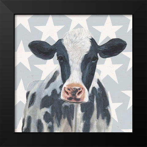 Patriotic Farm II Black Modern Wood Framed Art Print by Borges, Victoria