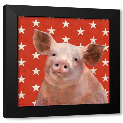 Patriotic Farm III Black Modern Wood Framed Art Print by Borges, Victoria