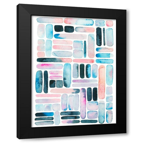 Prisma Puzzle II Black Modern Wood Framed Art Print with Double Matting by Popp, Grace