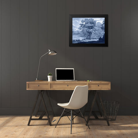 Pastoral Toile II Black Modern Wood Framed Art Print by Lorrain, Claude