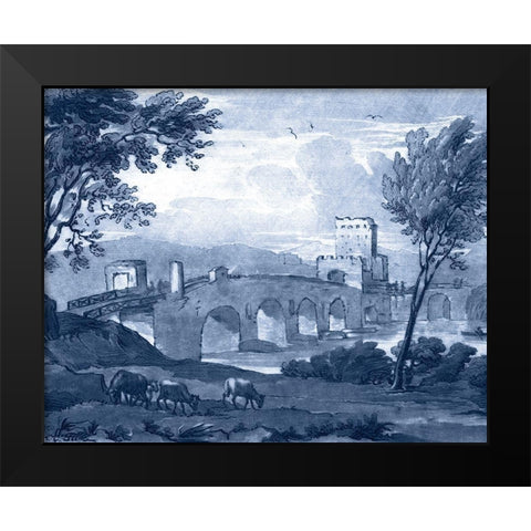 Pastoral Toile III Black Modern Wood Framed Art Print by Lorrain, Claude