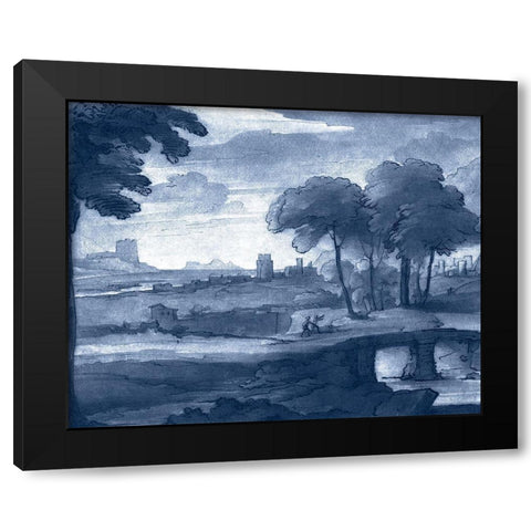 Pastoral Toile IV Black Modern Wood Framed Art Print with Double Matting by Lorrain, Claude
