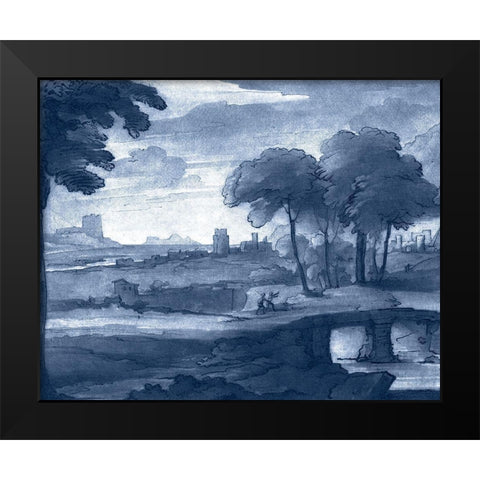 Pastoral Toile IV Black Modern Wood Framed Art Print by Lorrain, Claude