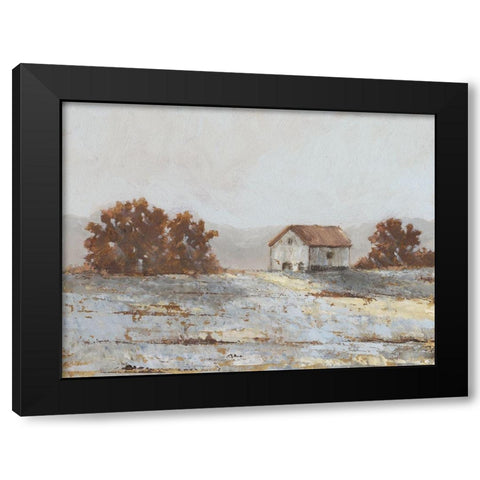 Snow Covered Hillside II Black Modern Wood Framed Art Print by Harper, Ethan